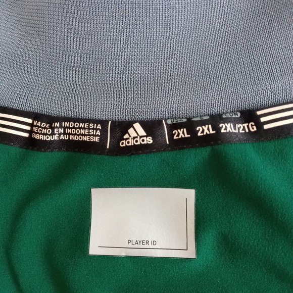 Adidas 3 stripe green and white full zip track jacket Size 2XL - Picture 4 of 9